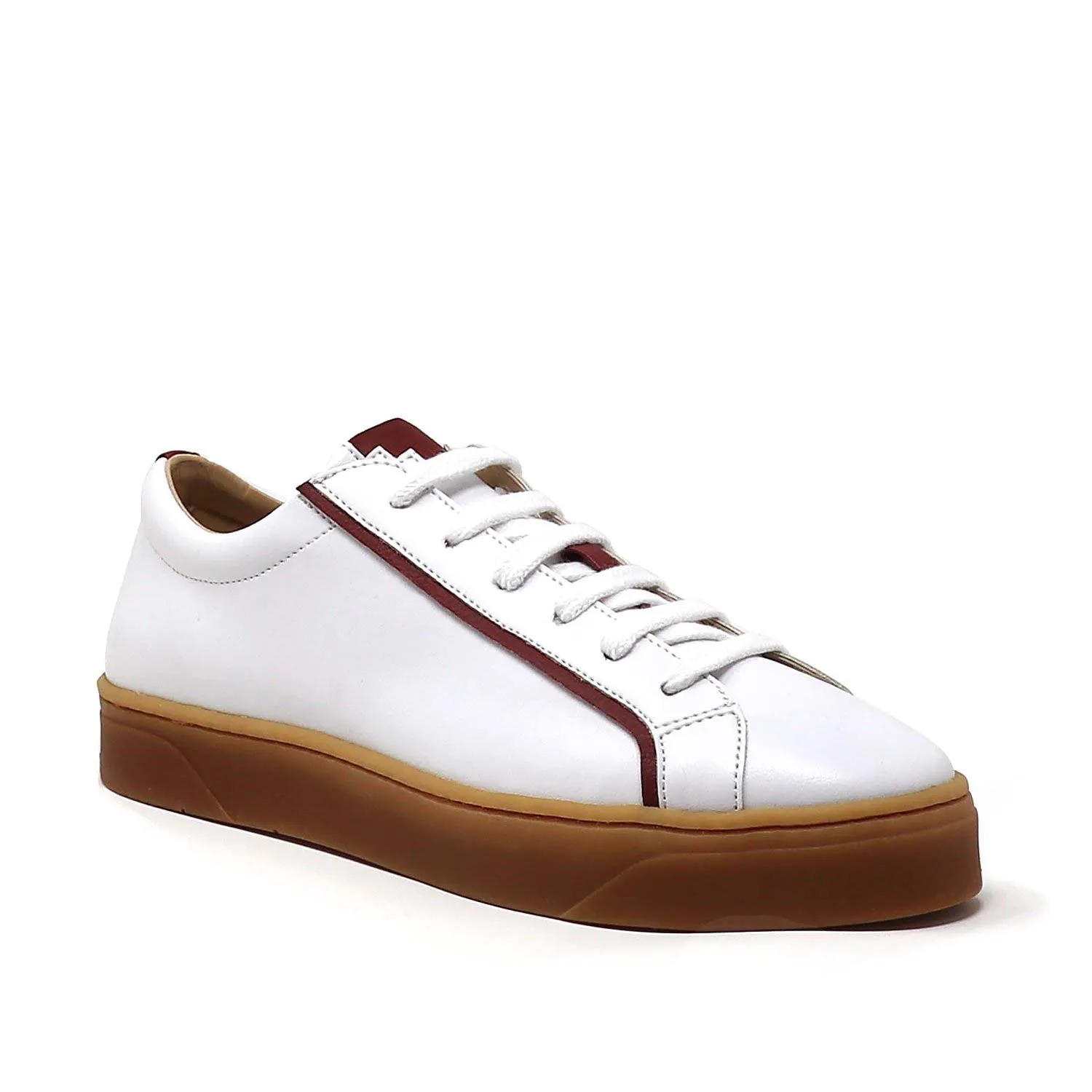 MEL white/scarlet vegan apple leather sneakers