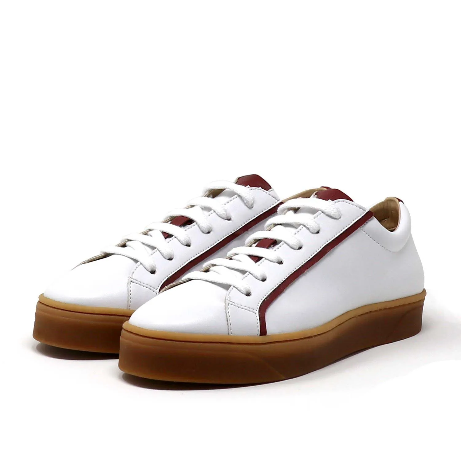 MEL white/scarlet vegan apple leather sneakers