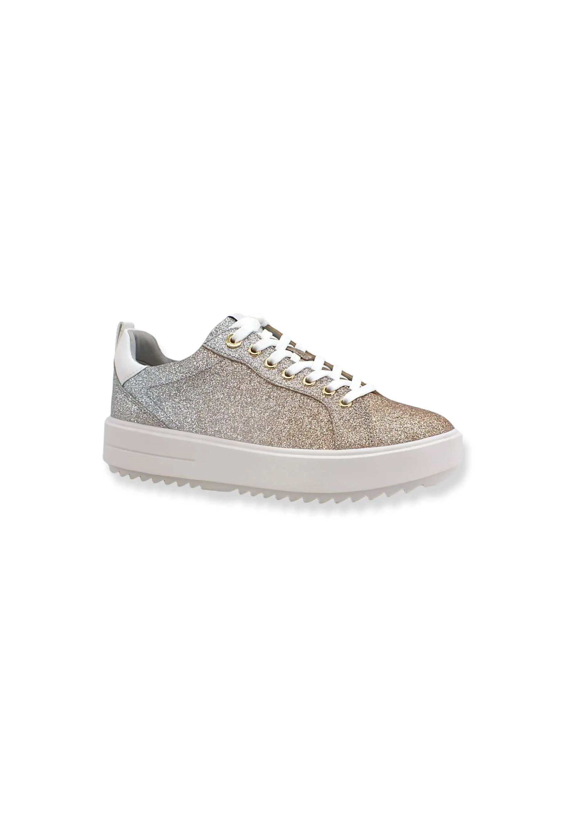 MICHAEL KORS Emmett Lace Up Sneaker Donna Silver PlGold 43T2ETFS1D