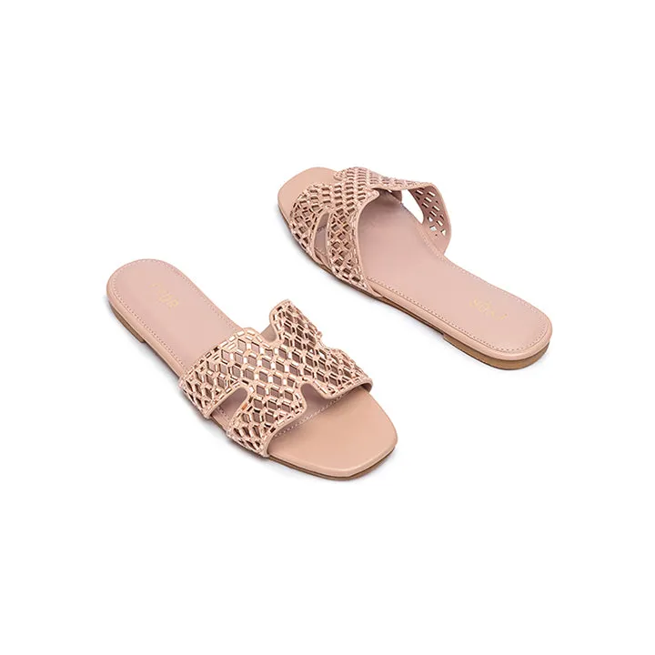 Mirror Embellished Braided Sandal MY 284