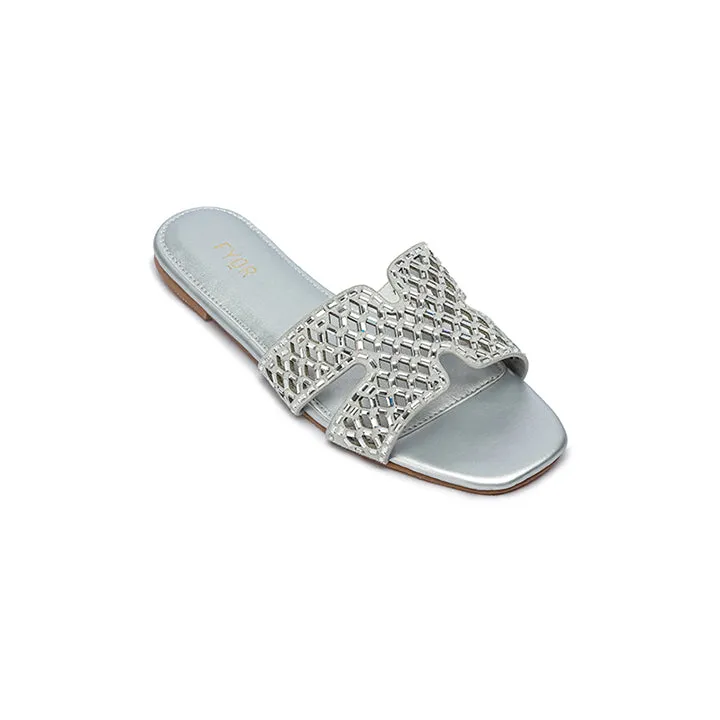 Mirror Embellished Braided Sandal MY 284