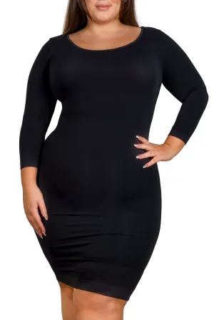 Plus Size Bamboo 3/4 Sleeve Dress