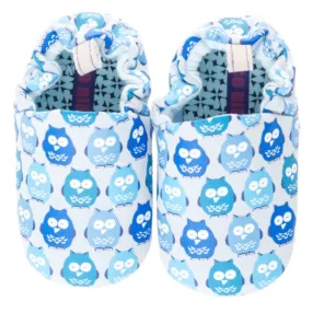 Poco Nido Blue Owls Mini Shoes 藍色貓頭鷹嬰兒學步鞋(3-6m)