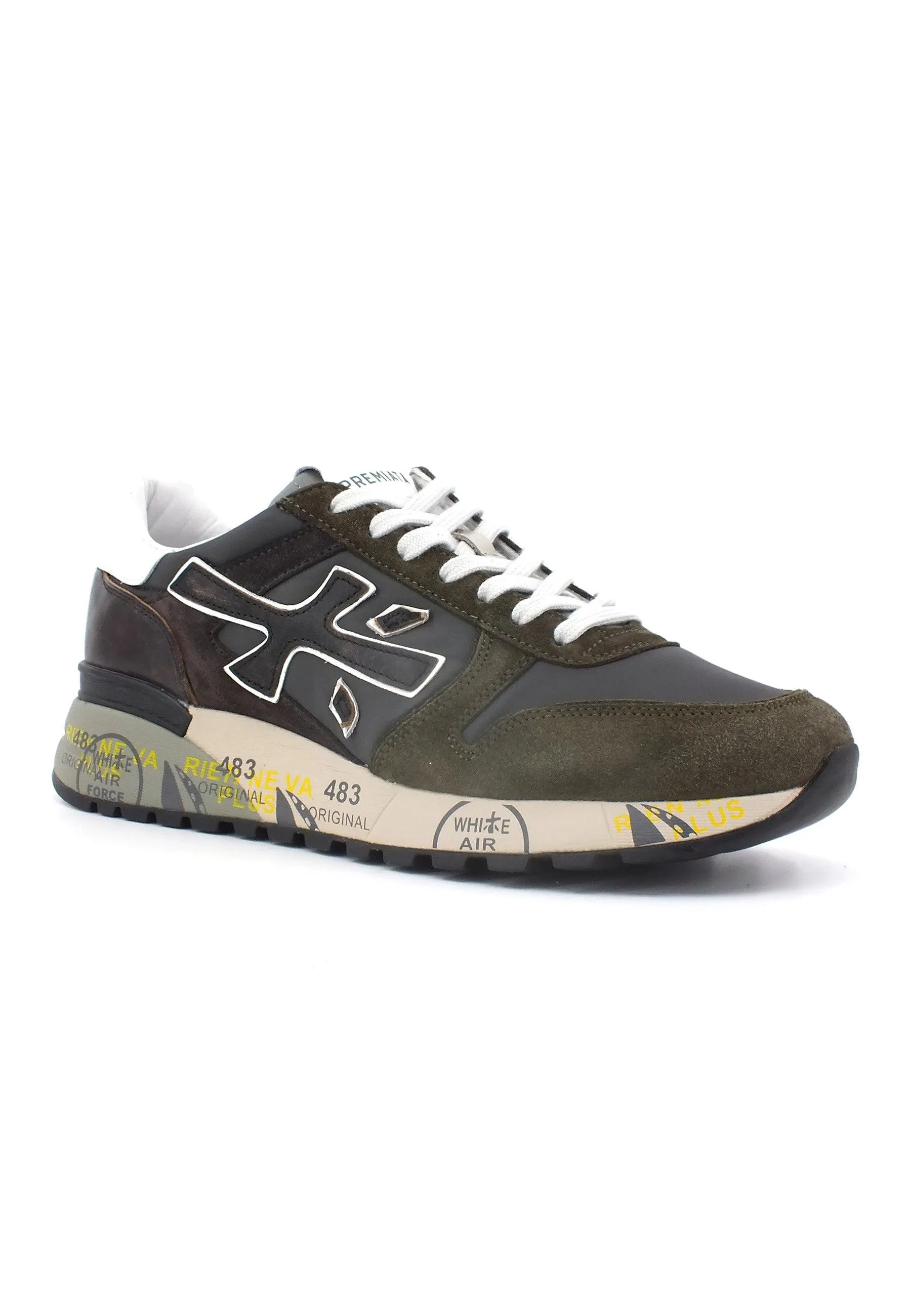 PREMIATA Sneaker Uomo Black Military Green MICK-6417