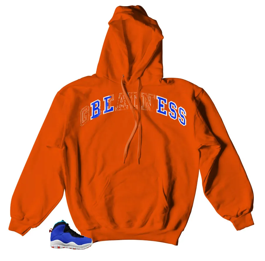 Retro 10 Tinker Hoody - Stitched - Orange