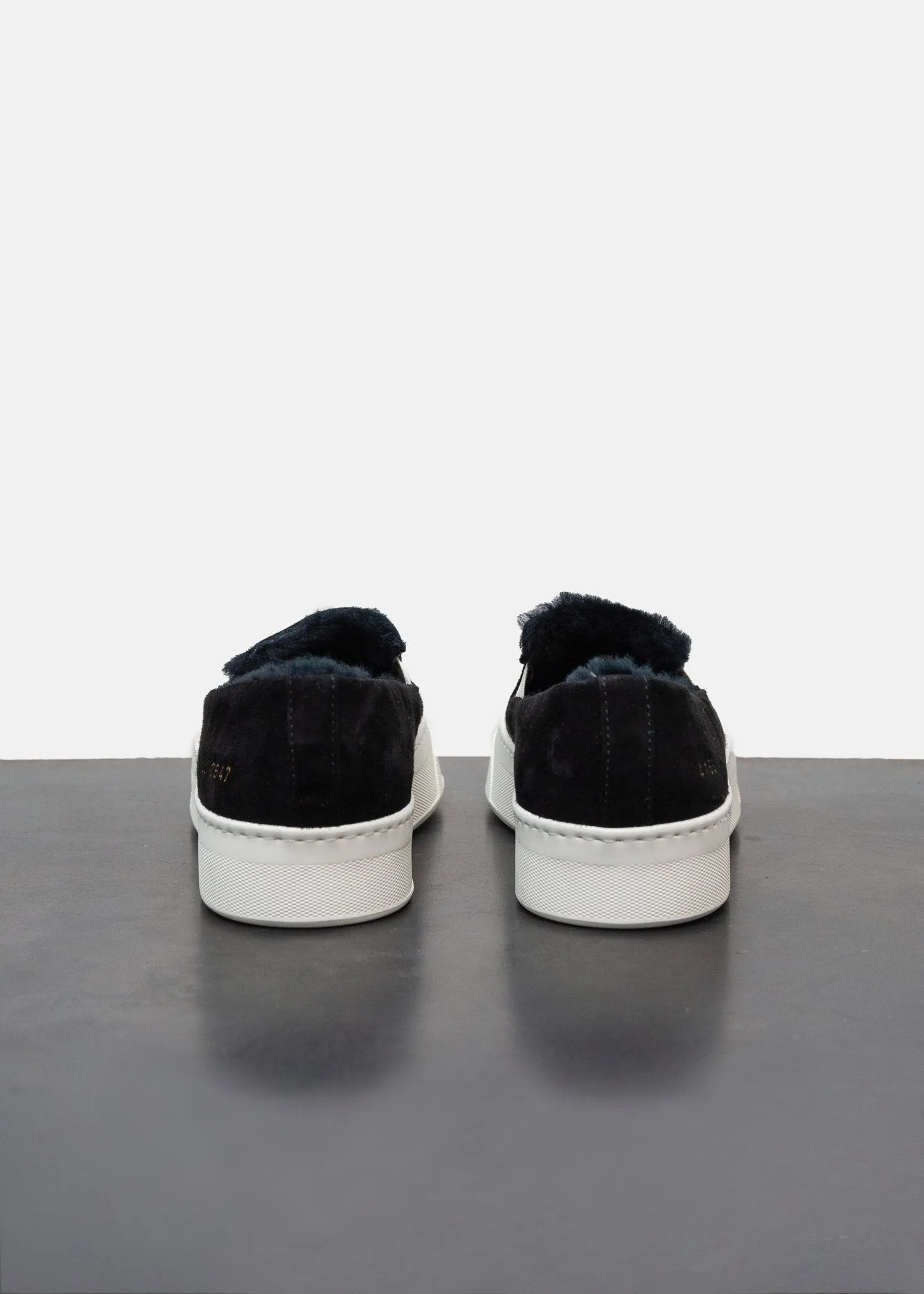 Slip-On Suede/Shearling in Black