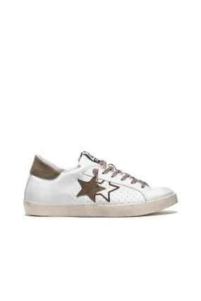 Sneaker Low Bianco/Marrone