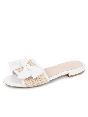 St. Tropez Raffia Slide Sandal