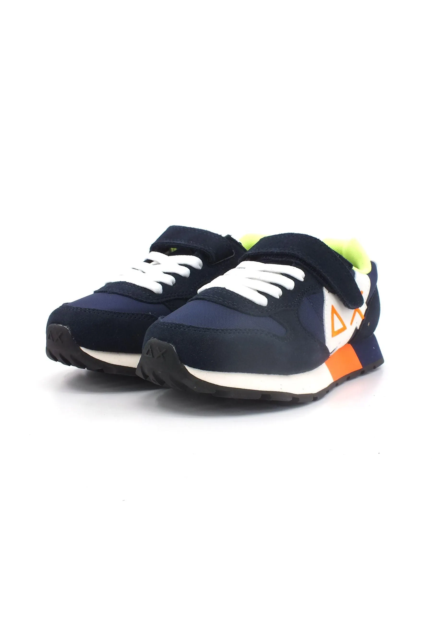 SUN68 Jaki Fluo Sneaker Bambino Navy Blue Z33313K