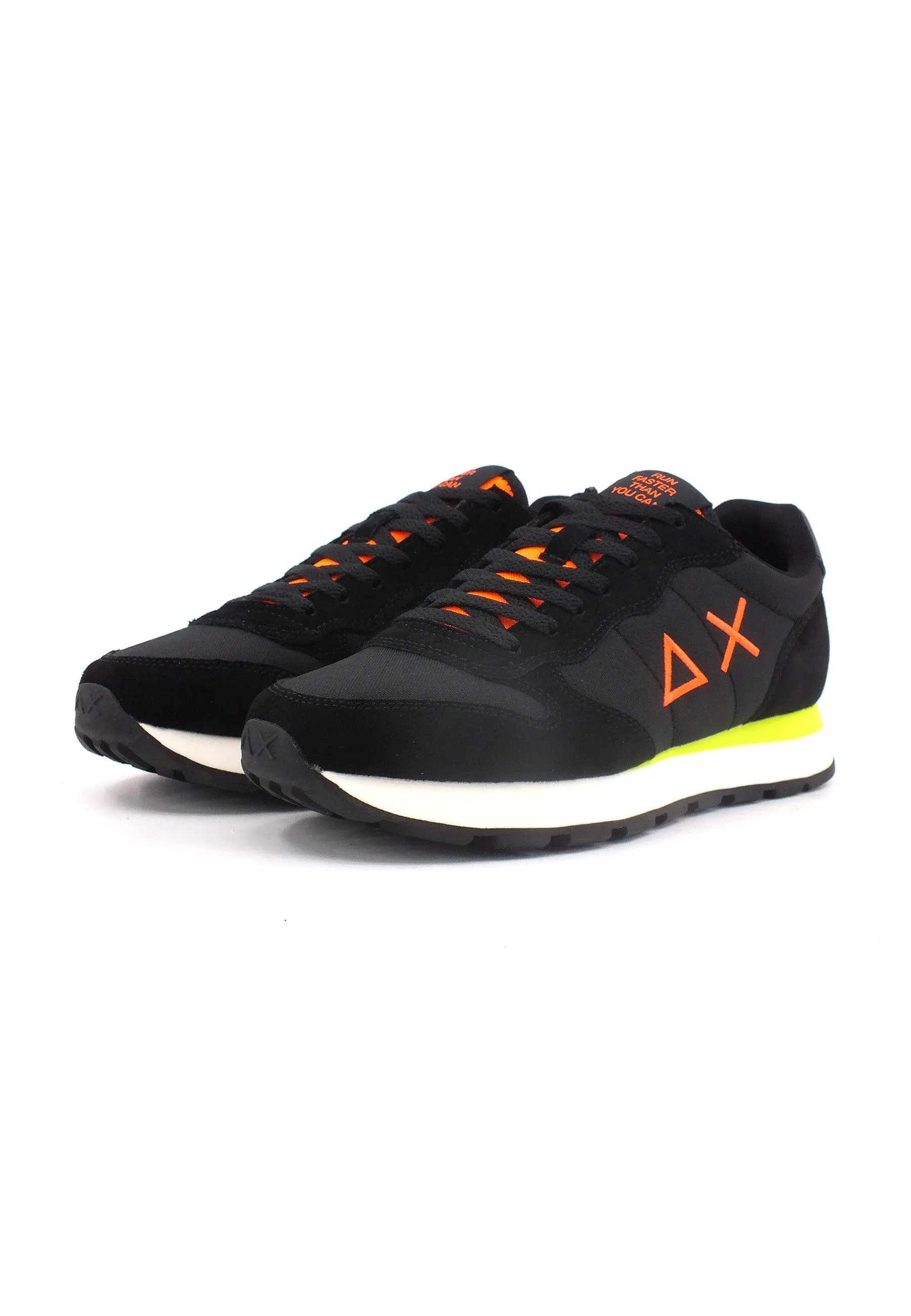 SUN68 Tom Fluo Sneaker Uomo Nero Z43102