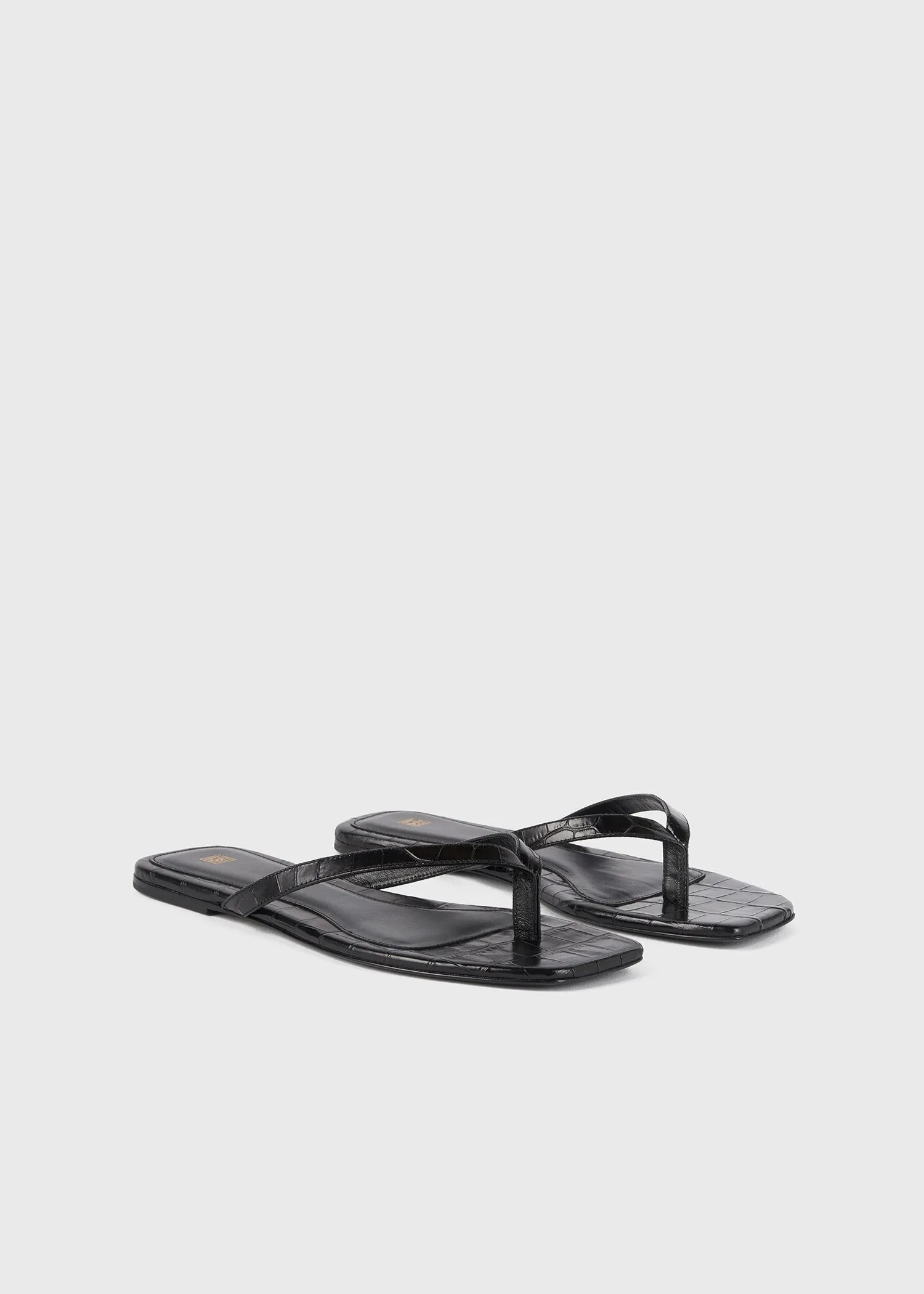 The Flip-Flop Flat black croco