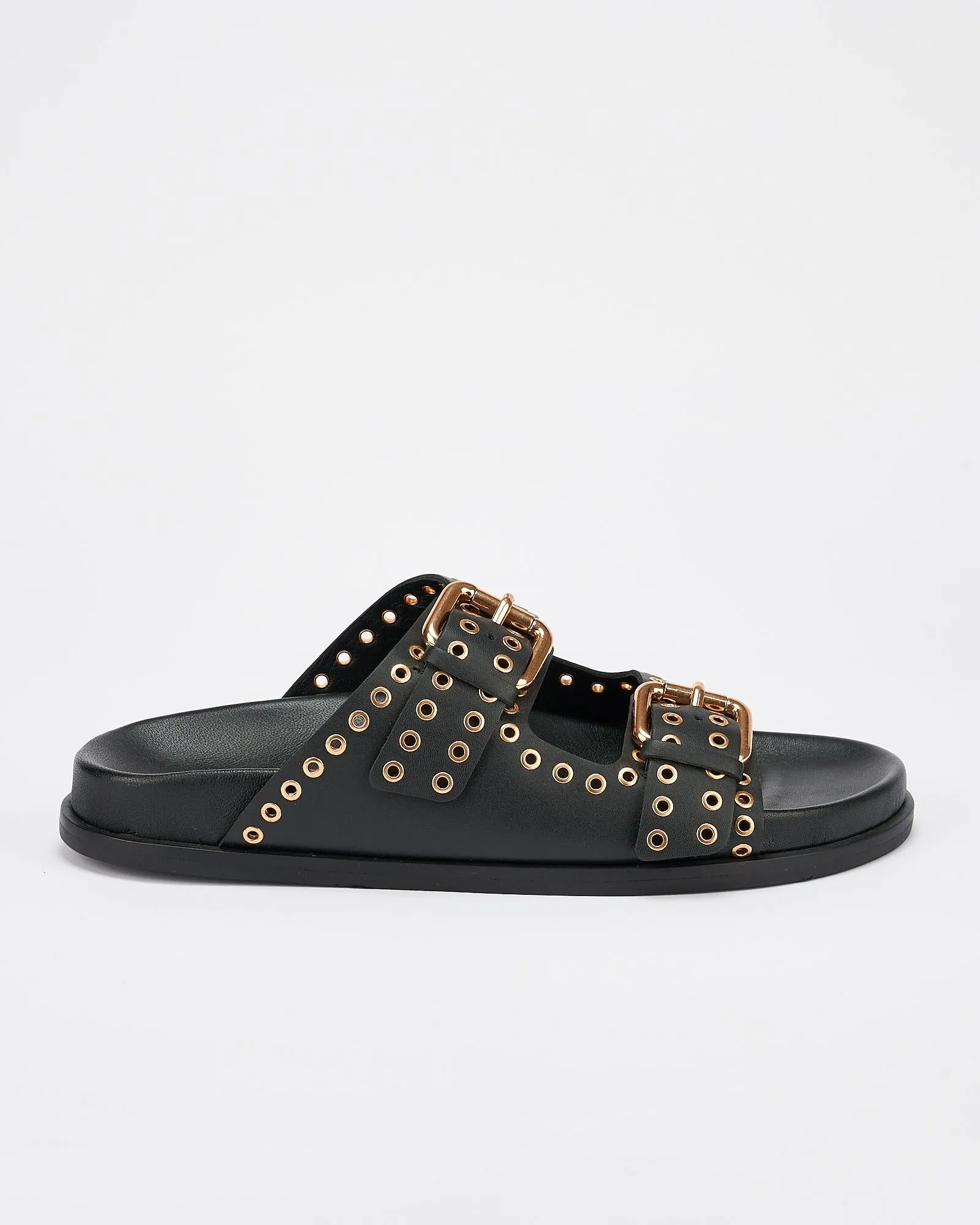 Thea Footbed Black/Gold