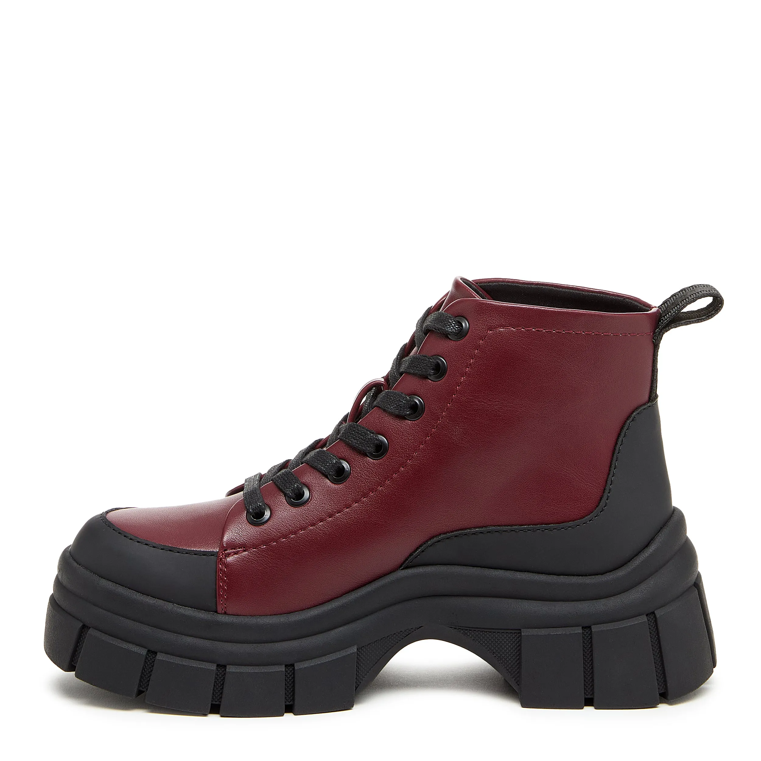 Trusty Burgundy Chunky Boots