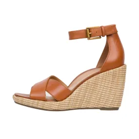 Vionic Womens Marina Wedge Sandal Camel