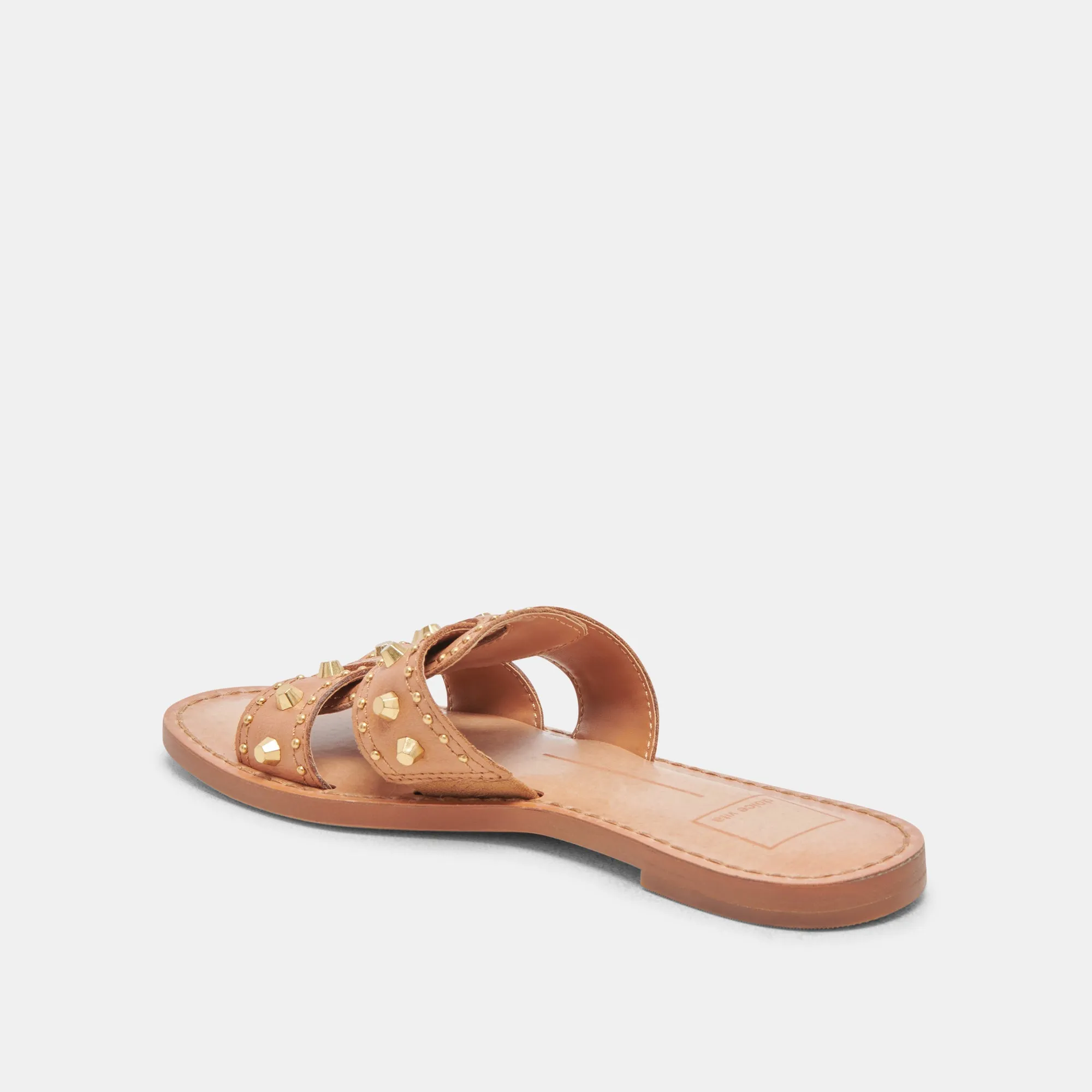 WESLA STUD SANDALS HONEY LEATHER