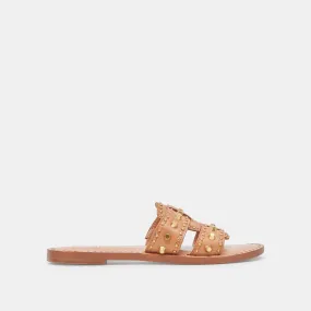 WESLA STUD SANDALS HONEY LEATHER