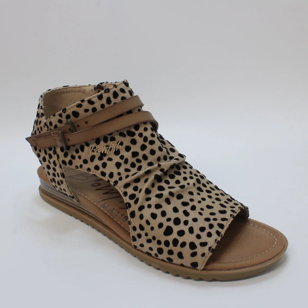 Womens Blowfish Malibu Butterfly Slides Sand Pixie Leopard