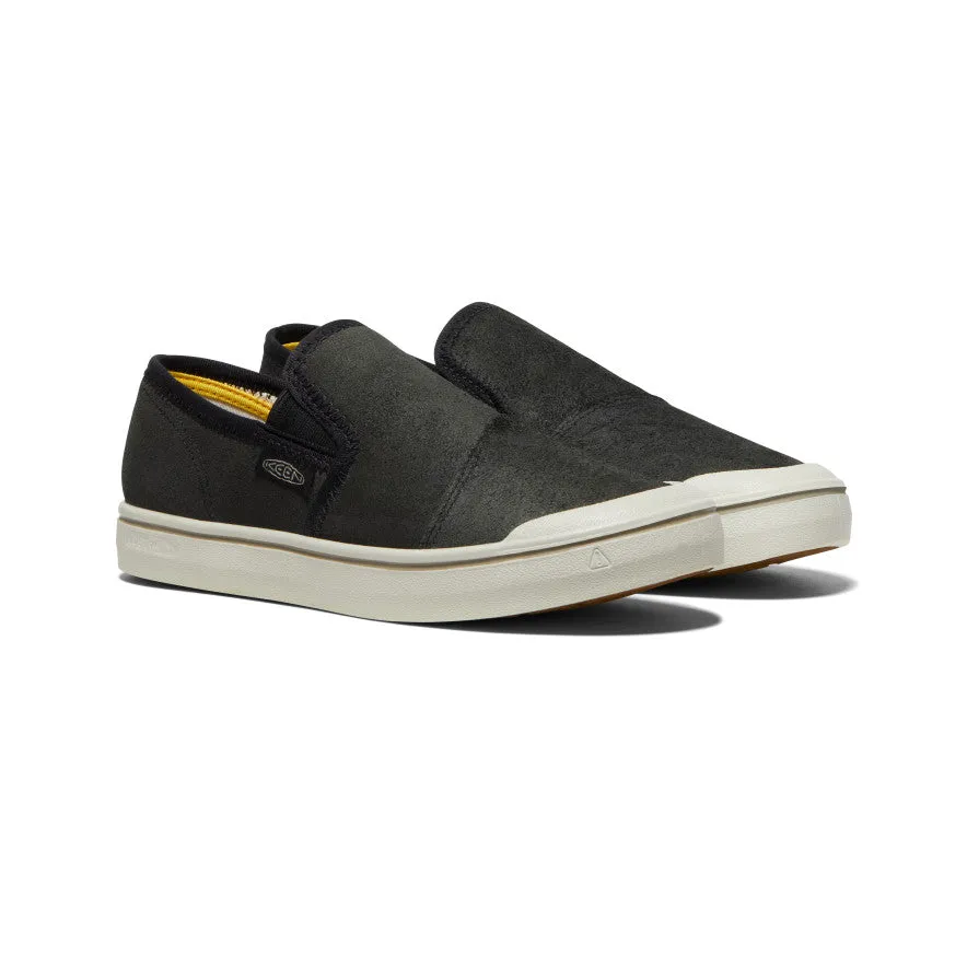 Women's Elsa Harvest Leather Slip-On | Black/Silver Birch