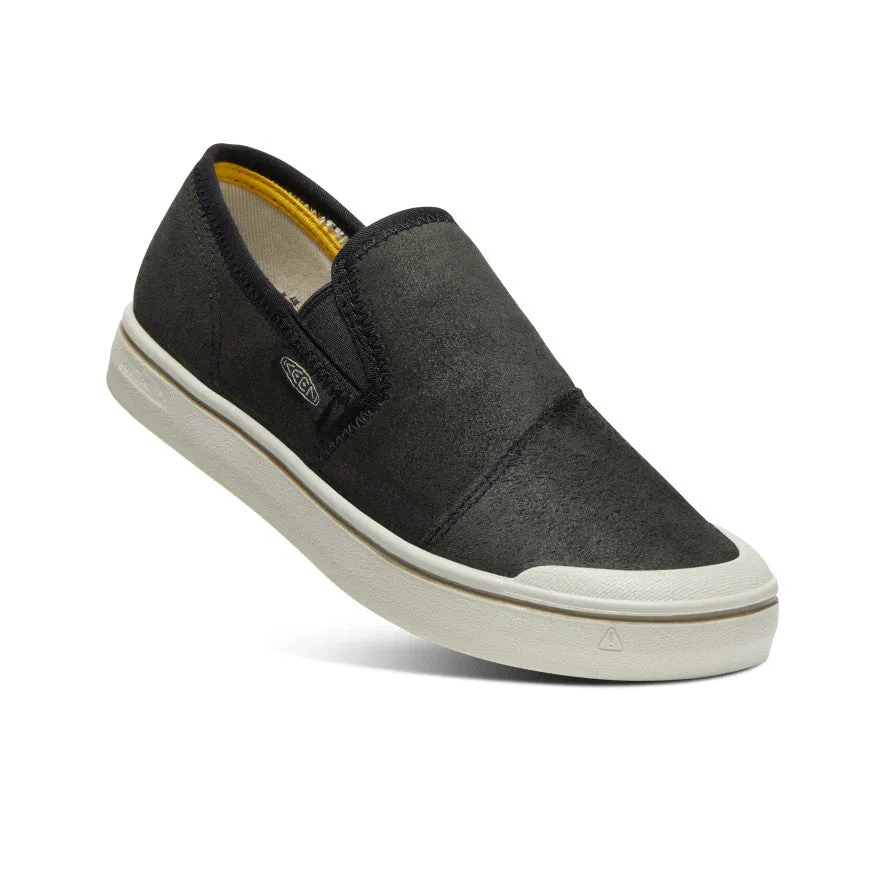 Women's Elsa Harvest Leather Slip-On | Black/Silver Birch